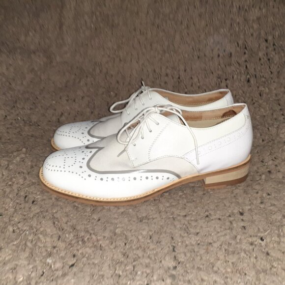 G-STAR RAW CORRECTLINE-White Leather/Patent Wingtip Design-Sz 8-Near Mint - Picture 2 of 9